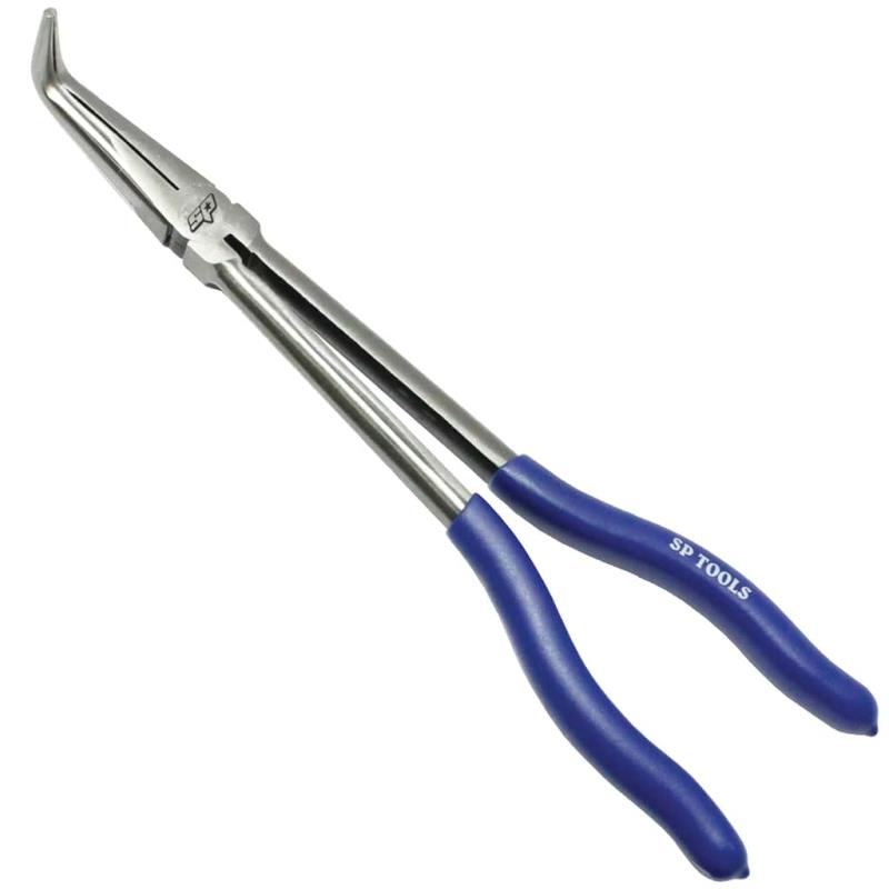 SP TOOLS BENT NOSE PLIERS - 275MM LONG HANDLE - INDIVIDUAL, SIZES: 90?ø BENT