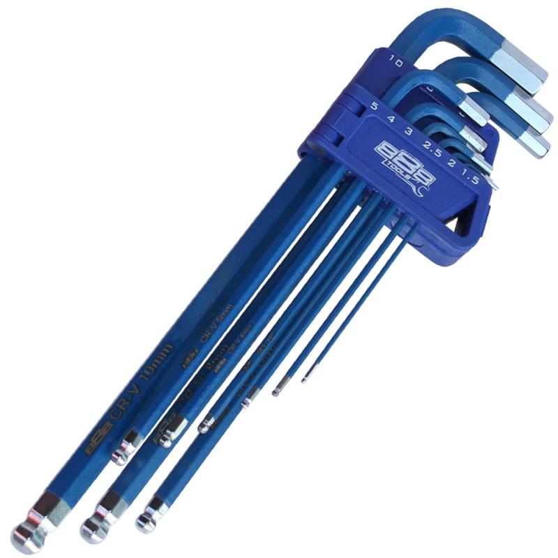 SP TOOLS 888 KEY SET - LONG SERIES - METRIC (BLUE) - 9PC