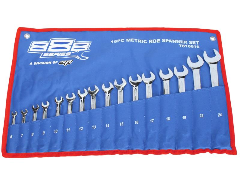 SP TOOLS 888 COMBINATION ROE SPANNER SET - METRIC - 16PC