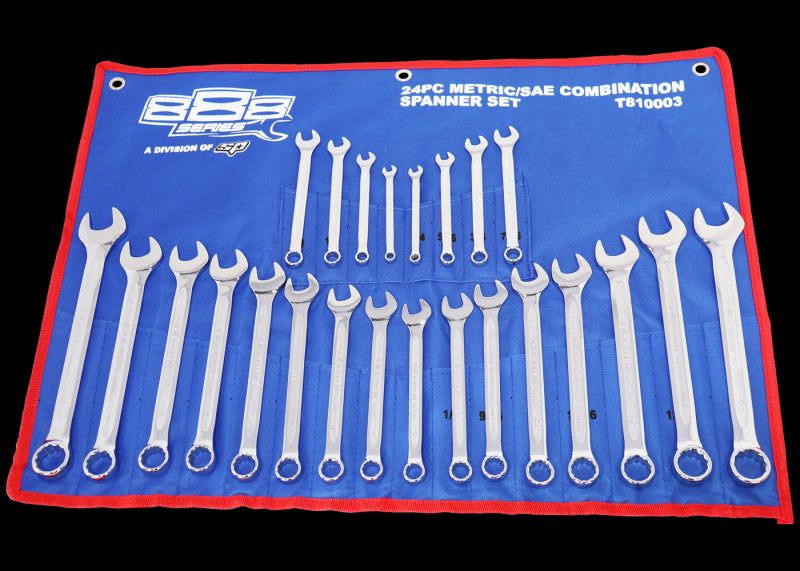 SP TOOLS 888 COMBINATION ROE SPANNER SET - METRIC/SAE - 24PC