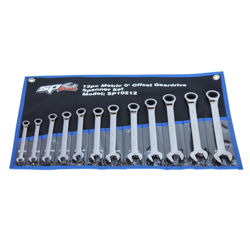 SP TOOLS GEAR DRIVE ROE SPANNER SET - 0‹¨« OFFSET - METRIC - 12PC