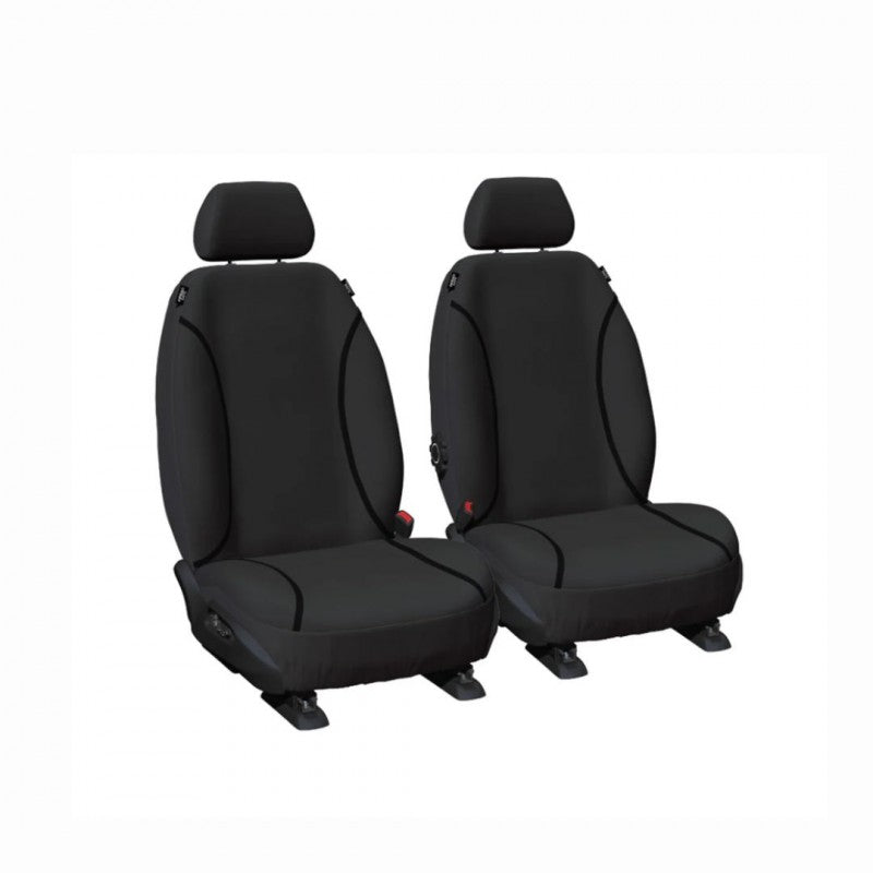 Black Canvas Front Seat Cover Pair Hilux 2015 - Current