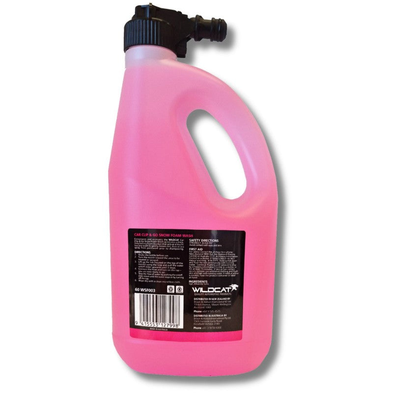 Wildcat - Car Pink Snow Foam Wash Clip & Go 2L