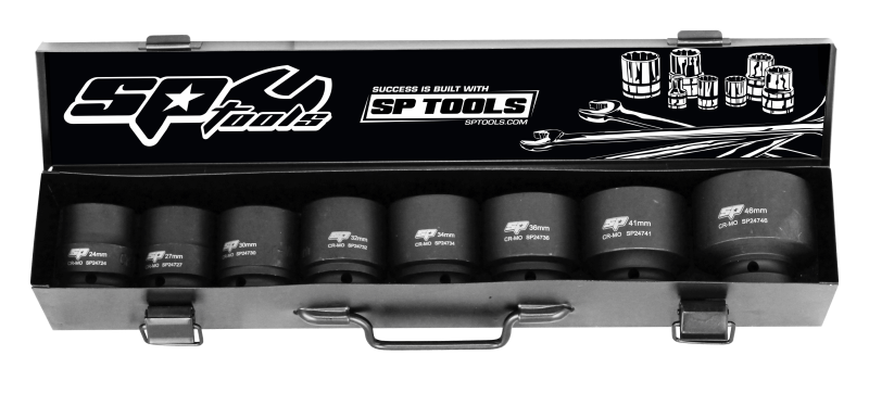 SP TOOLS 3/4"DR IMPACT SOCKET SET - 6PT METRIC - 8PC