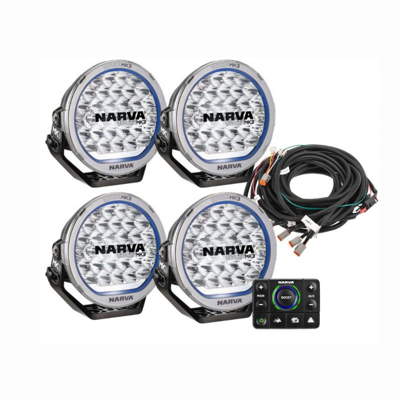 Narva Ultima MK3 215 LED Transport Driving Light Kit Satin Hybrid