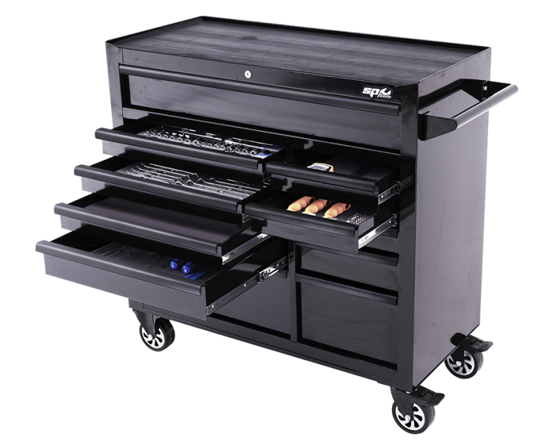 SP TOOLS CUSTOM SERIES ROLLER CABINET TOOL KIT - 406PC - METRIC/SAE BLK/BLK BONUS EVA