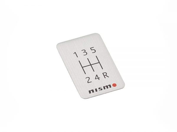 NISMO ALUMINIUM SHIFT PATTERN EMBLEM - 5 SPEED
