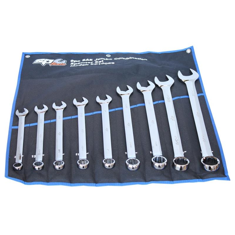 SP TOOLS COMBINATION ROE SPANNER SET - JUMBO - SAE - 9PC