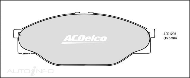 ACDelco Front Brake Pads - Toyota Hiace, Hilux 1989-2005