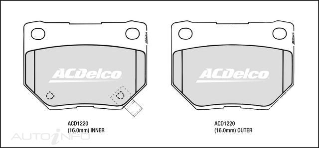 ACDelco Rear Brake Pads - Nissan 300ZX, R32 R33 Skyline / Subaru Impreza