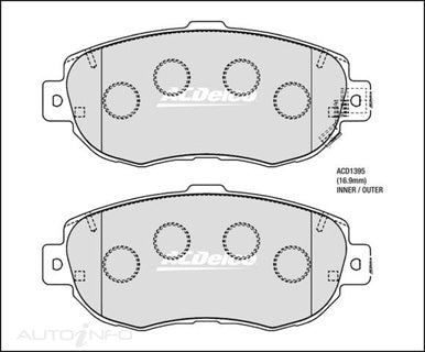 ACDelco Front Brake Pads - Lexus GS300, IS200, IS350 / Toyota Altezza, Chaser, Mark II, Soarer, Supra