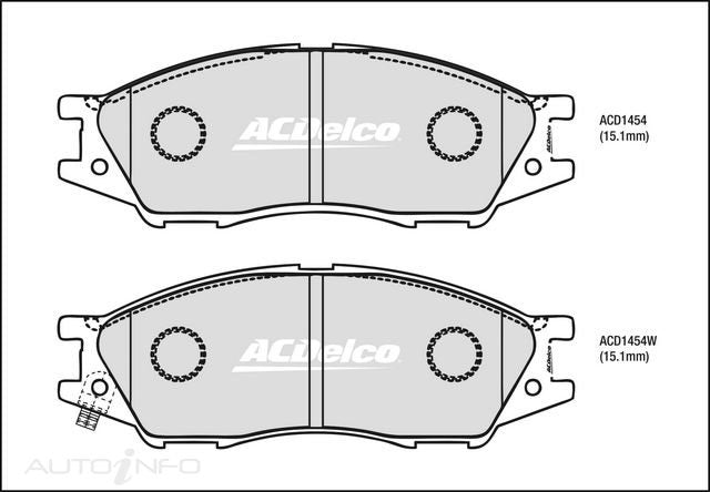 ACDelco Front Brake Pads - Nissan Bluebird, Pulsar 2000-2006
