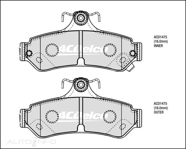ACDelco Rear Brake Pads - Toyota Aurion, Avalon, Camry 2002-2017