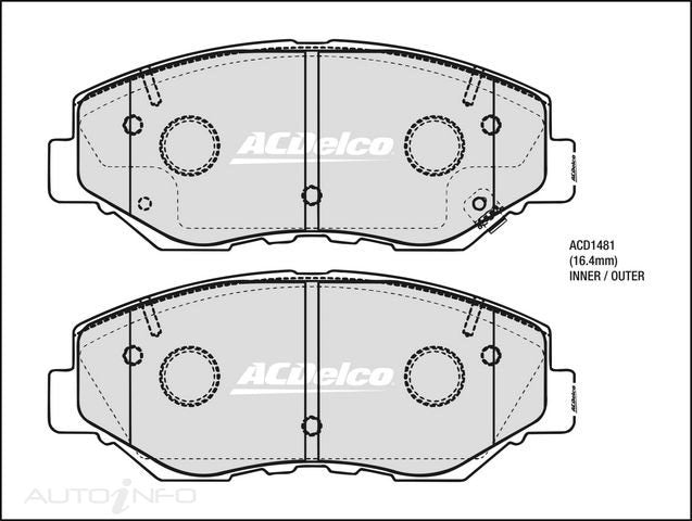 ACDelco Front Brake Pads - Honda Accord, Civic, CRV 2002-