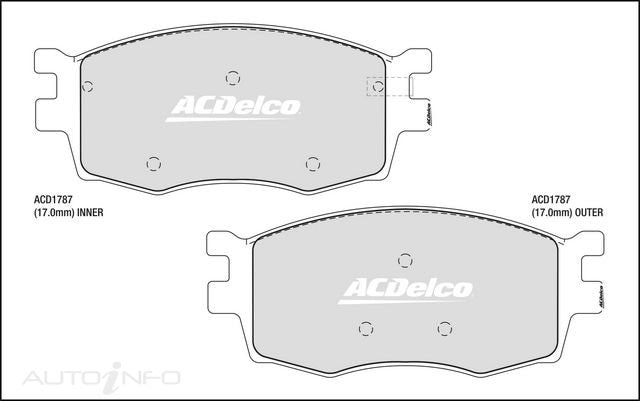 ACDelco Front Brake Pads - Hyundai Accent, i20 / Kia Rio 2004-2011