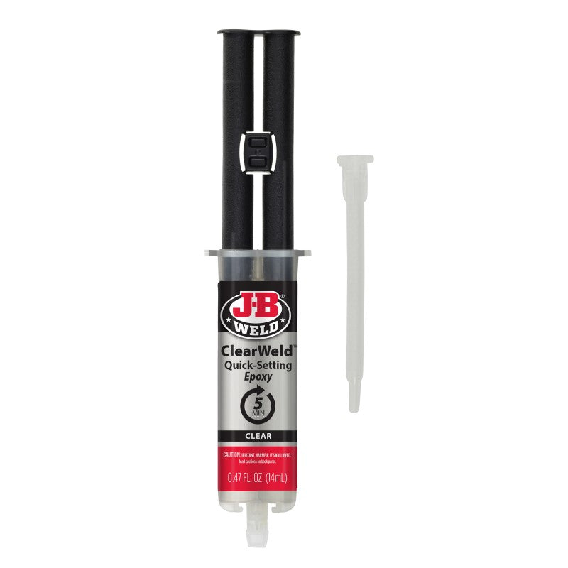 JB Weld Clearweld Clear Quick Setting Epoxy Syringe 14ML