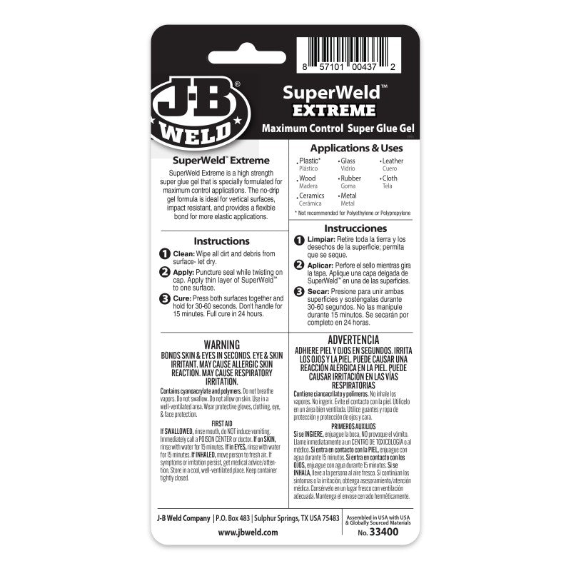JB Weld Superweld Extreme 15G