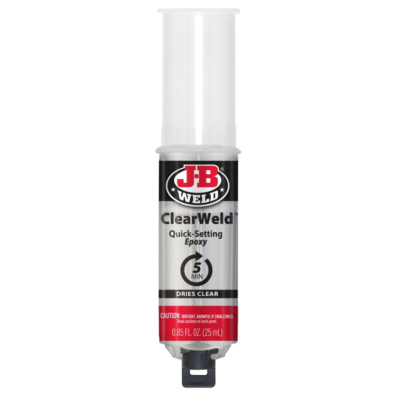 JB Weld Clearweld Clear Quick Setting Epoxy Syringe 25ML