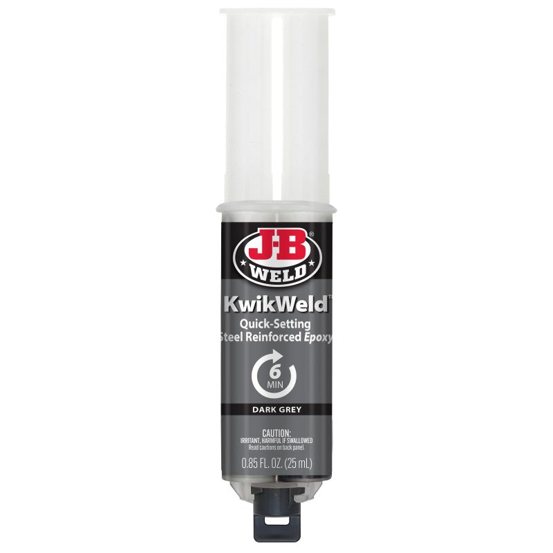 JB Weld Kwikweld Dark Grey Steel Reinforced Epoxy Syringe 25ML