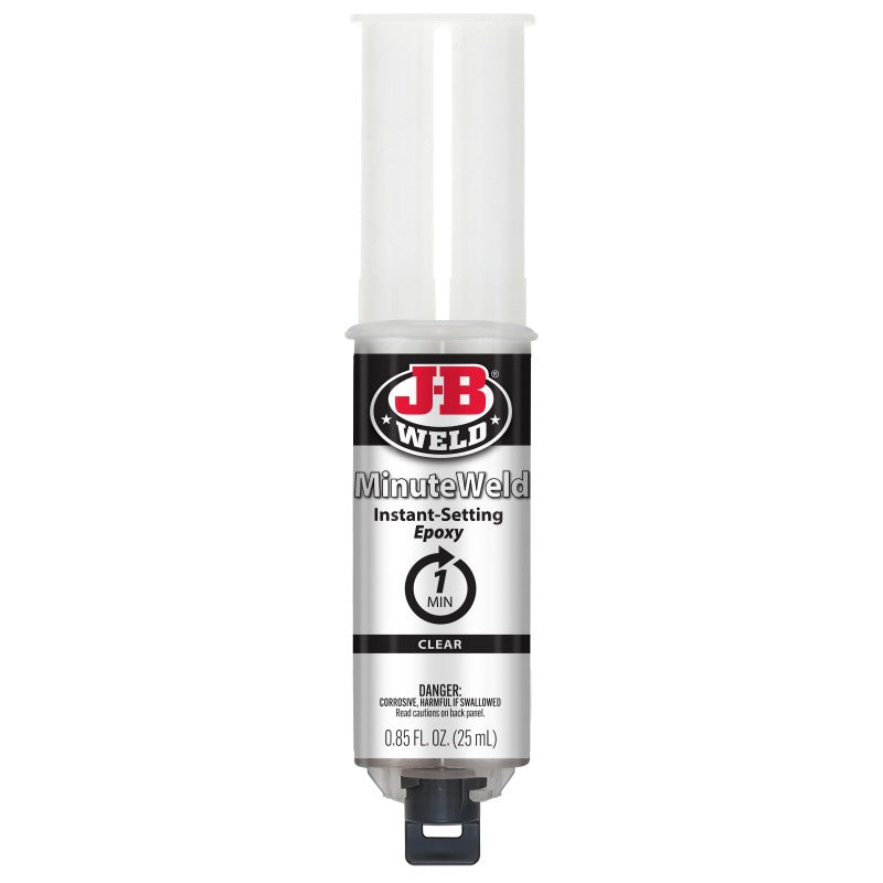 JB Weld Minuteweld Clear Instant Setting Epoxy Syringe 25ML