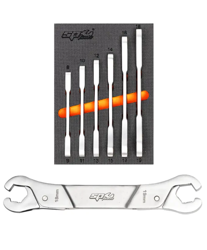 SP Tools Ratcheting Flare Nut Spanner Set - Metric & SAE - 6PC