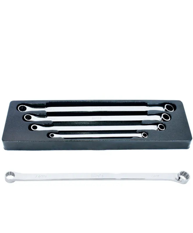 SP Tools Double Ring Long Spanner set - 15° Offset - SAE - 4pc