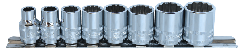 SP Tools 3/8"Dr Socket Rail Set - 12pt SAE - 8pc