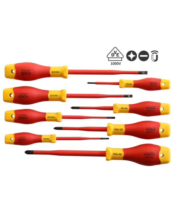 SP Tools VDE Insulated Electtrical Screwdriver Set - 8PC
