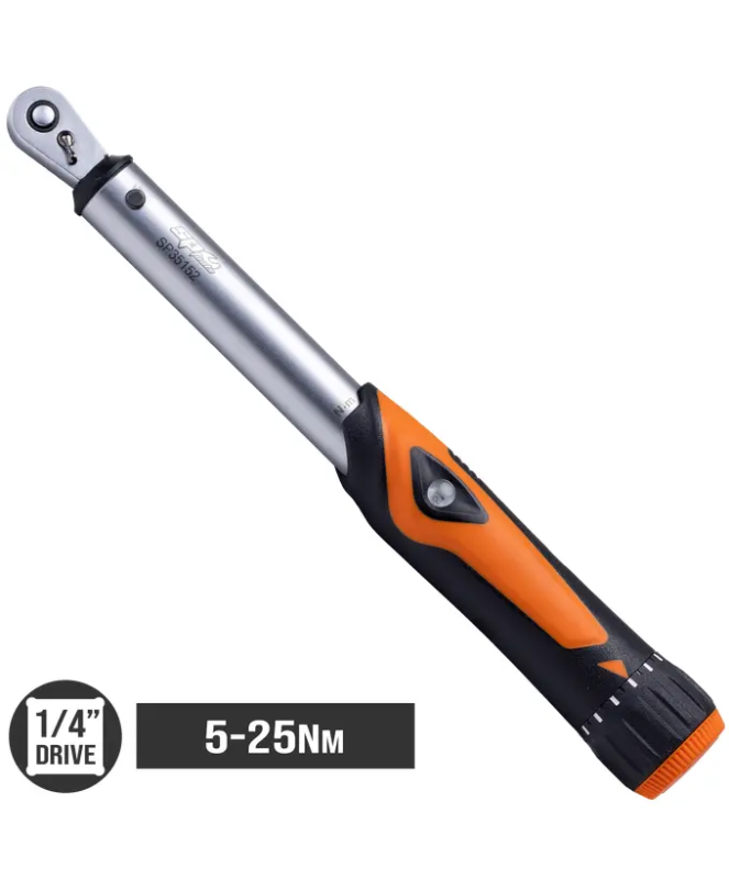 SP Tools Torque Wrench - Micrometer - Size: 1/4’’Dr - 5-25Nm - 323mm Long