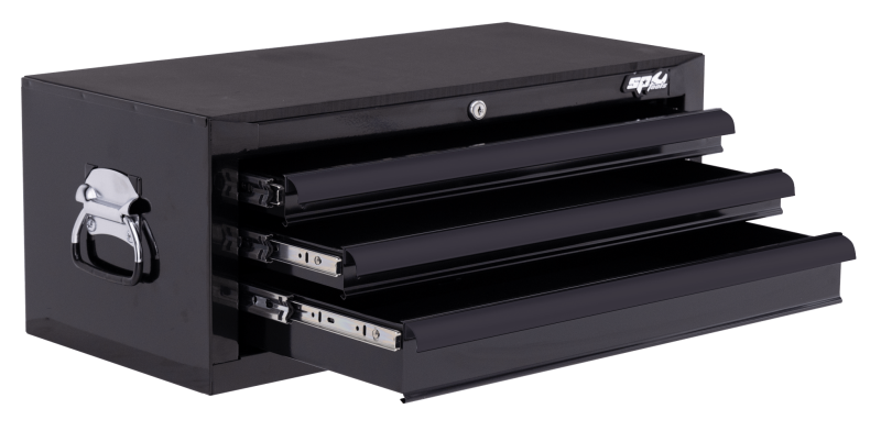 SP TOOLS CUSTOM SERIES INTERMEDIATE TOOL BOX - 3 DRAWER - BLACK/BLACK