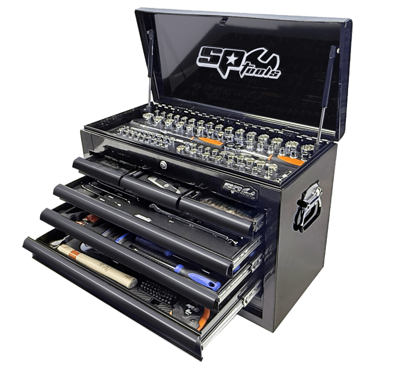 SP Tools Custom Series Tool Kit - 214pc - Metric/SAE - NZ Black/Black - (FOAMED)