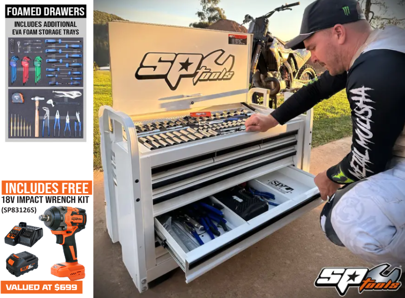 SP Tools Off Road Series - Field Service Toolkit - 250PC - Metric/SAE - Black - FOAMED
