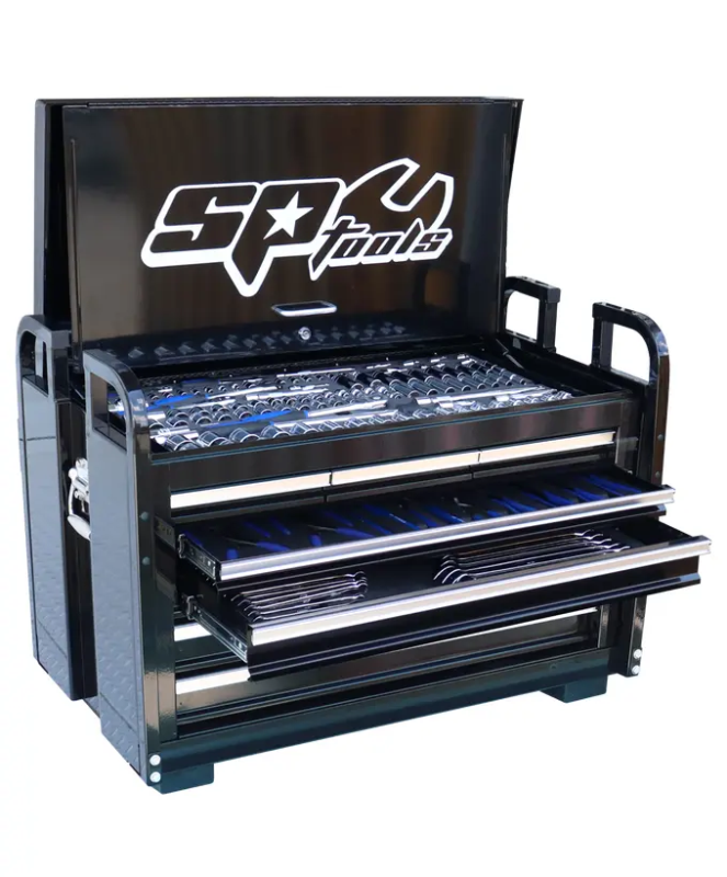 SP TOOLS OFF ROAD SERIES - FIELD SERVICE TOOLKIT - 250PC - METRIC/SAE - WHITE/BLACK - FOAMED