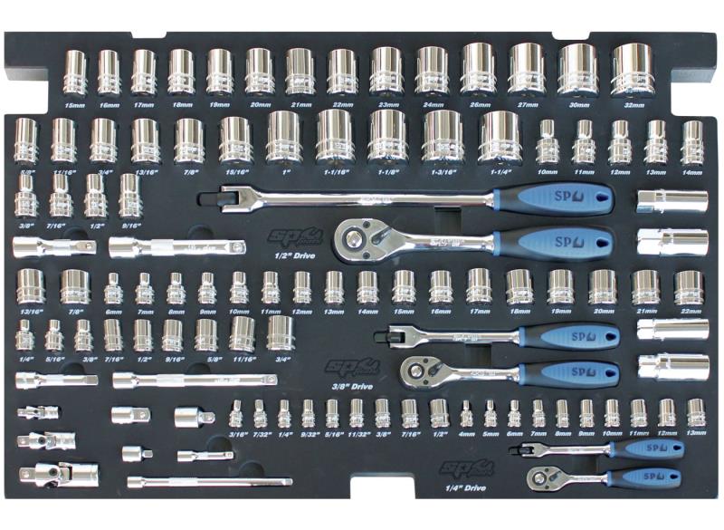 SP TOOLS TOOLKIT 629PC METRIC/SAE BLACK