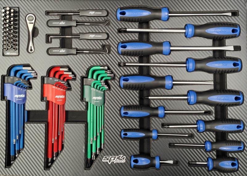 SP TOOLS TOOLKIT 629PC METRIC/SAE BLACK