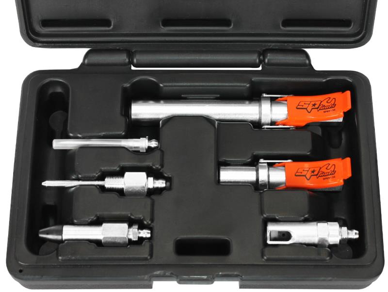 SP Tools Grease Gun Quick-Release Coupler & Accessory Kit - 6pc