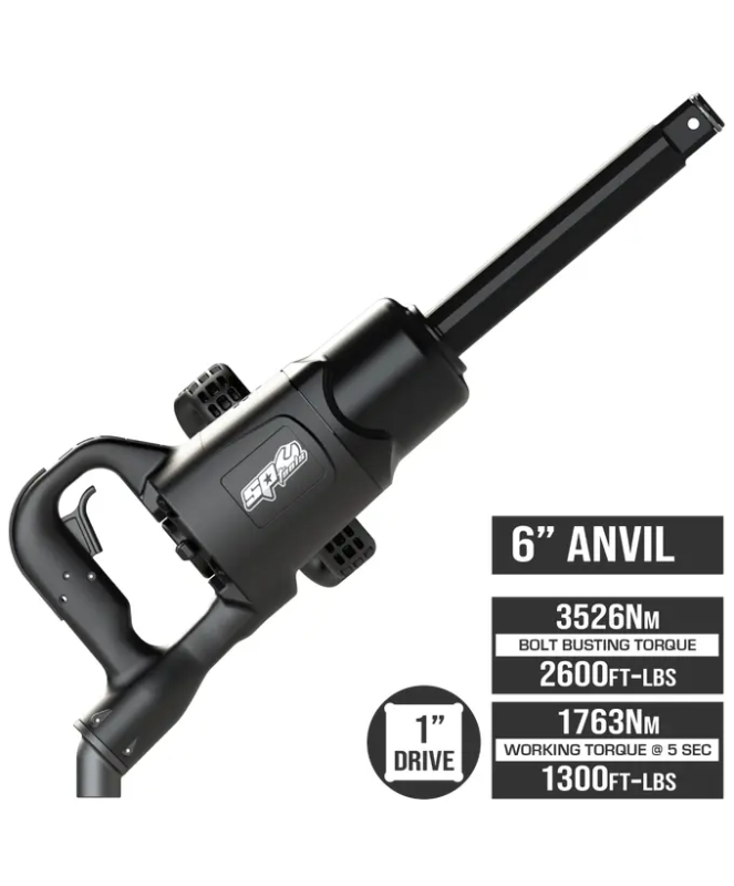 SP Tools 1" DR Air Impact Wrench - 6" Anvil - 3526NM