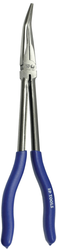 SP TOOLS BENT NOSE PLIERS - 275MM LONG HANDLE - INDIVIDUAL, SIZES: 45?ø BENT