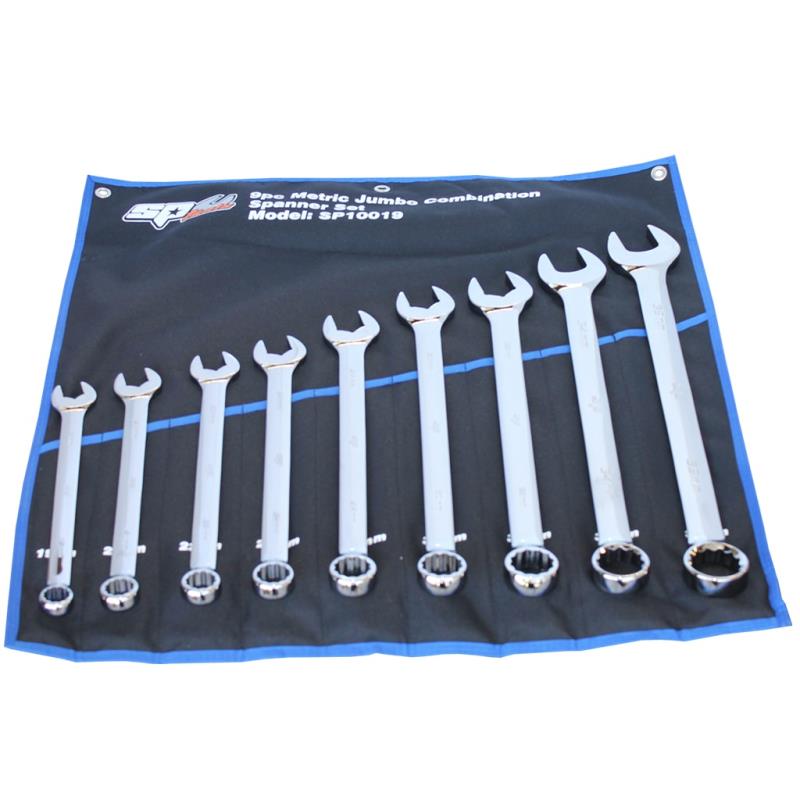 SP TOOLS COMBINATION ROE SPANNER SET - JUMBO - METRIC - 9PC