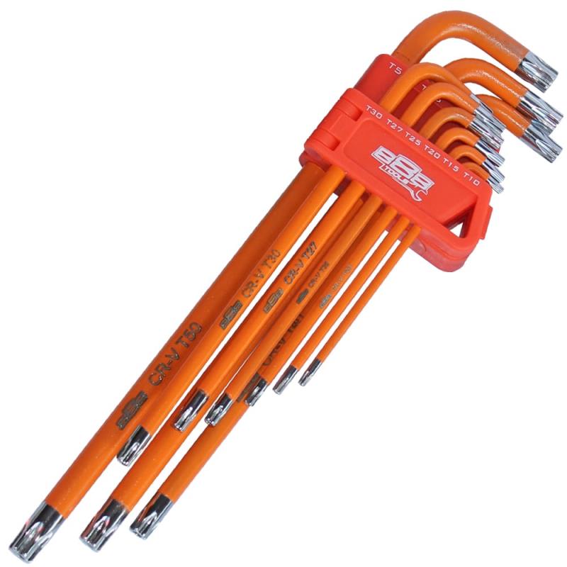 SP TOOLS 888 KEY SET - LONG SERIES - TORX TAMPERPROOF (ORANGE) - 9PC