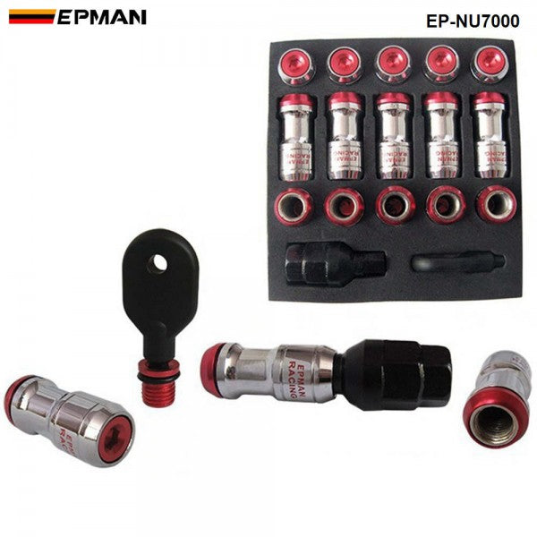 EPMAN Close End Lock Nuts M12 x 1.25 - Red