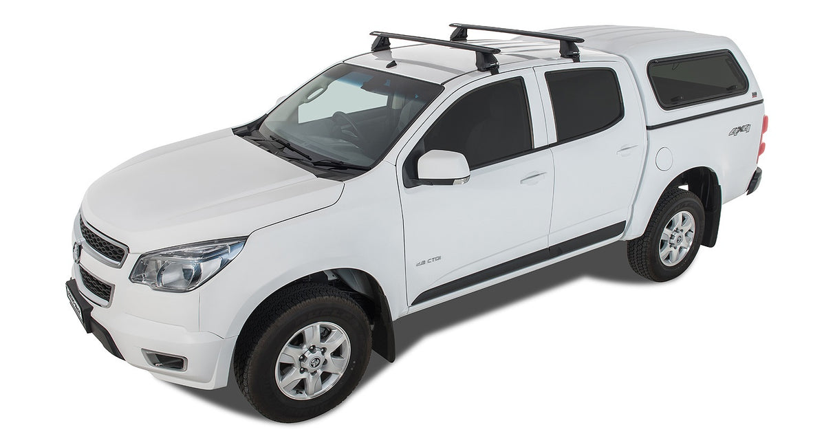 RHINO RACK VORTEX 2500 BLACK 2 BAR ROOF RACKS - HOLDEN COLORADO 2012-2020