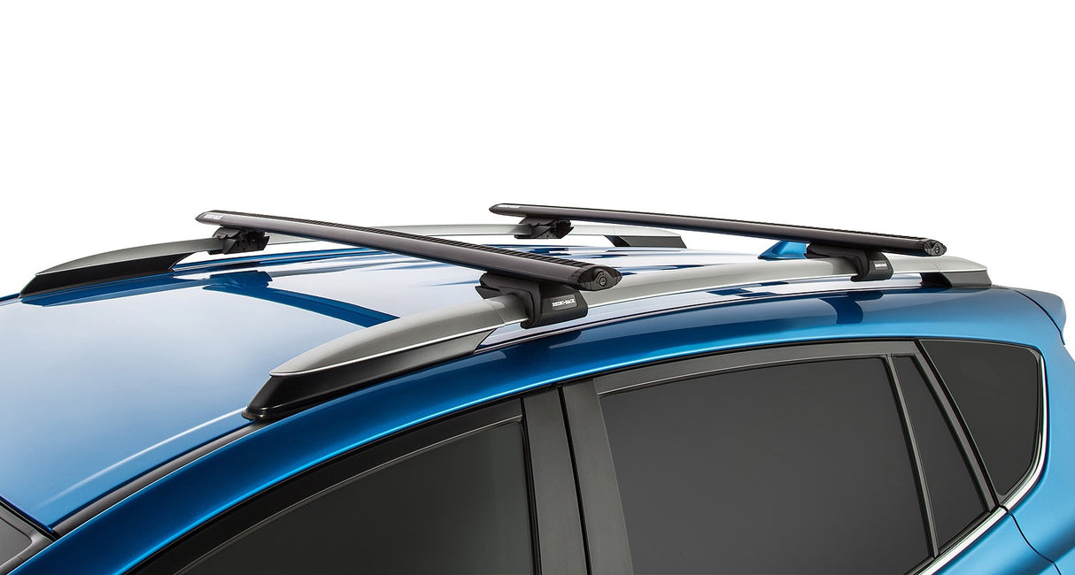 RHINO RACK VORTEX SX BLACK 2 BAR ROOF RACKS - TOYOTA RAV4 2012-2019