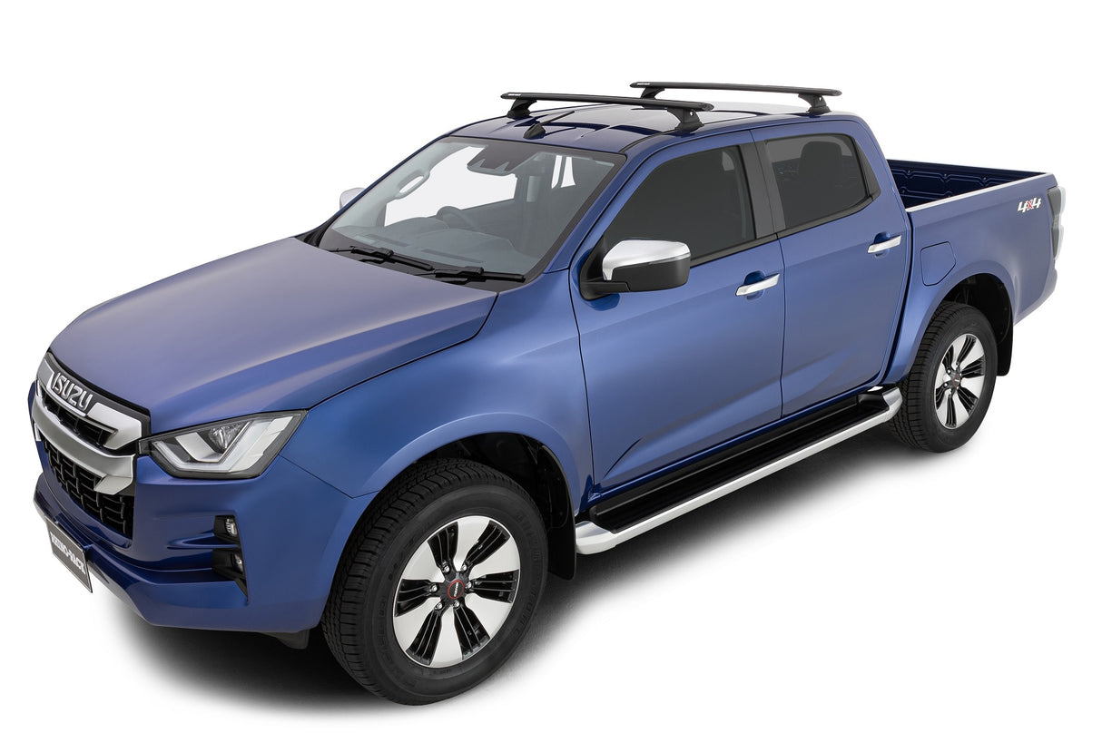 RHINO RACK VORTEX RCH BLACK 2 BAR ROOF RACKS - ISUZU D-MAX 2012 ON-