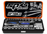SP Tools 3/8"Dr Socket Set - Metric/SAE - 32pc - 12 Point