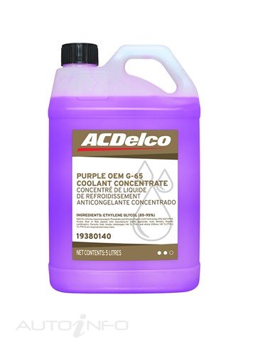 ACDelco Purple OEM G-65 Coolant 5 Litre Concentrate