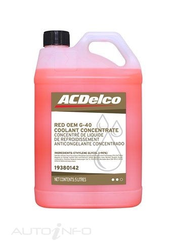 ACDelco Red OEM G-40 Coolant 5 Litre Concentrate