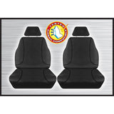Tradies Black Canvas Front Seat Pair - Colorado Trailblazer DMAX