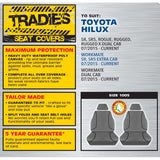 Tradies Grey Canvas Front Seat Cover Pair - Hilux 07/2015 Onwards