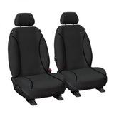 Tradies Canvas Seat Cover Pair Black Mitsu Triton 2015 - Current